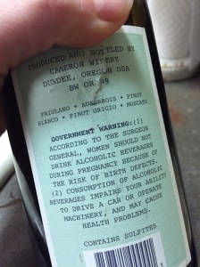 Pardon my thumb- torn label.