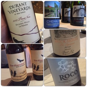 Durant, Chehalem, Brick House, Roco, and a new one for me- Deschutes Brewery from Bend. 